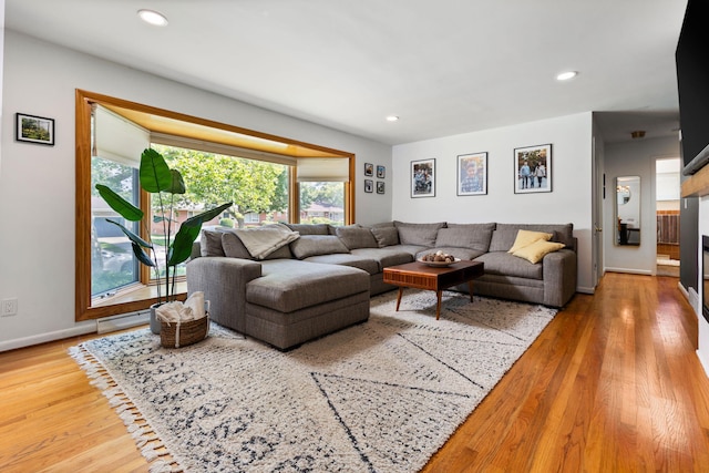 1534 Barrington Pl, Ann Arbor, MI 48103 - living area featuring wood finished floors and recessed lighting