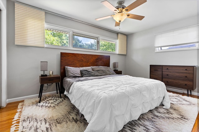 1534 Barrington Pl, Ann Arbor, MI 48103 - bedroom with wood finished floors and ceiling fan