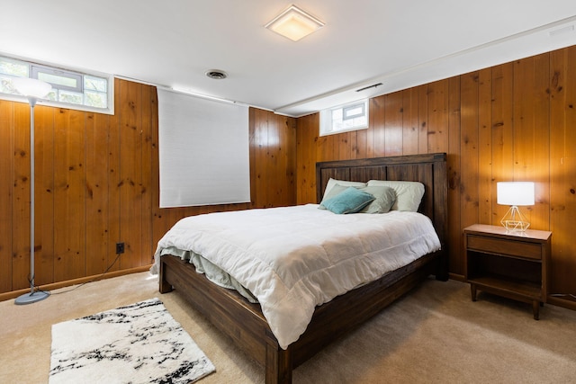 1534 Barrington Pl, Ann Arbor, MI 48103 - carpeted bedroom featuring wooden walls