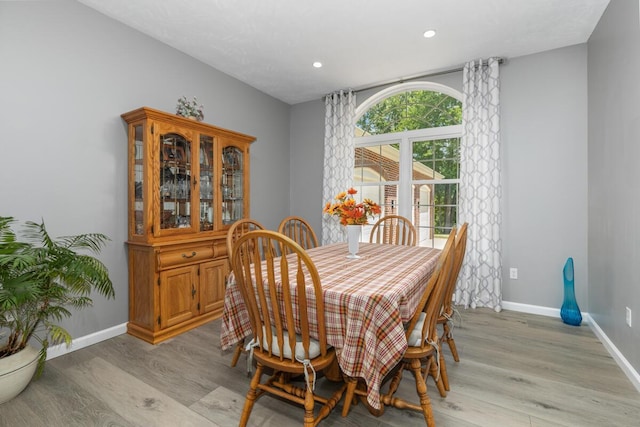 23103 13 Mile Rd, Big Rapids, MI 49307 - dining area with light wood-style flooring and recessed lighting