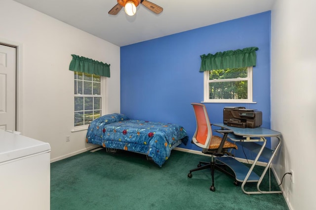 23103 13 Mile Rd, Big Rapids, MI 49307 - bedroom with carpet and ceiling fan
