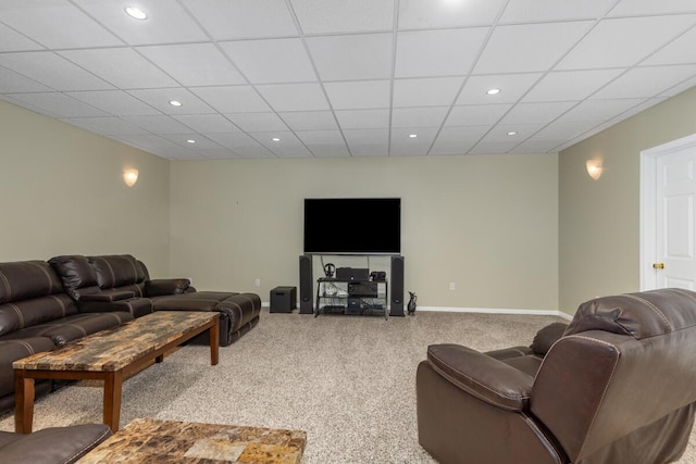 23103 13 Mile Rd, Big Rapids, MI 49307 - carpeted living area with recessed lighting and a paneled ceiling