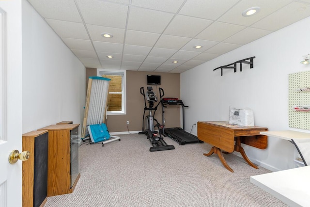 23103 13 Mile Rd, Big Rapids, MI 49307 - exercise area featuring carpet flooring and recessed lighting