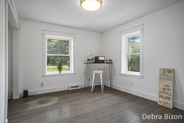 17929 S River Rd, Three Rivers, MI 49093 - office area featuring healthy amount of natural light and wood finished floors