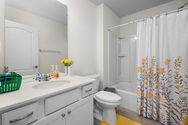 4814 Cranston Rd Unit 86, Canton, MI 48188 - bathroom with vanity, tile patterned floors, and shower / bathtub combination with curtain