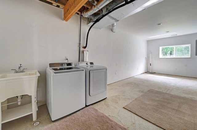 2019 Chalmers Dr, Ann Arbor, MI 48104 - laundry room with washer and clothes dryer and carpet flooring