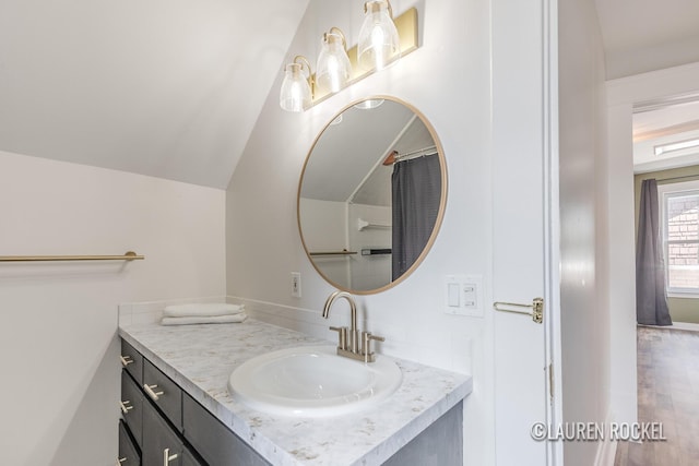 129 Dean St NE, Grand Rapids, MI 49505 - full bathroom featuring vanity and wood finished floors