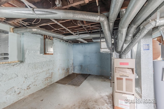 129 Dean St NE, Grand Rapids, MI 49505 - unfinished below grade area with electric panel and water heater