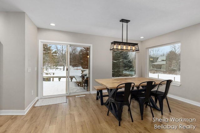 1932 Buehler Rd, Hastings, MI 49058 - dining space with light wood-style floors, plenty of natural light, and recessed lighting
