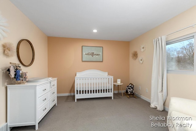 1932 Buehler Rd, Hastings, MI 49058 - bedroom with light colored carpet, a nursery area, and recessed lighting