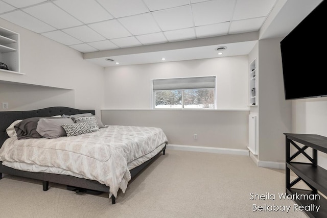1932 Buehler Rd, Hastings, MI 49058 - bedroom with carpet and a drop ceiling