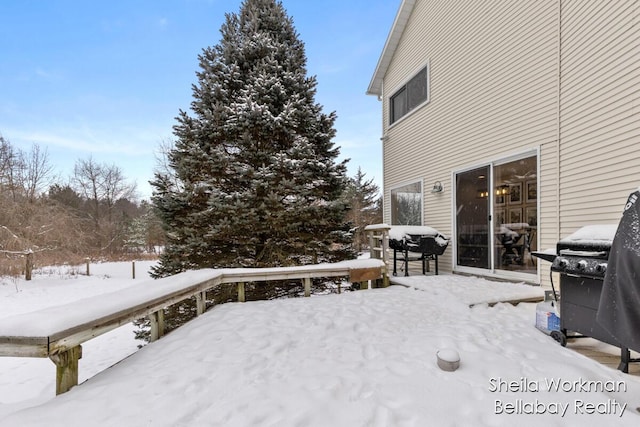 1932 Buehler Rd, Hastings, MI 49058 - yard covered in snow with a deck
