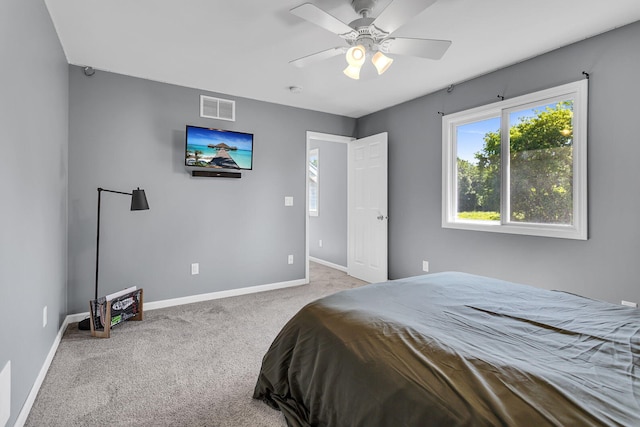 9430 Island Lake Rd, Dexter, MI 48130 - bedroom with carpet floors and ceiling fan