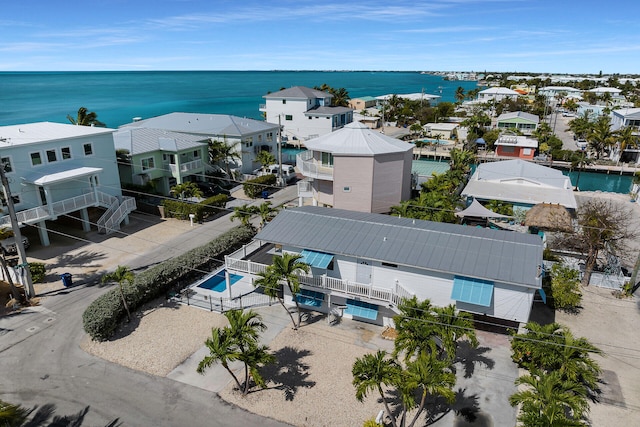 699 116th St, Ocean, Marathon, FL 33050 - drone / aerial view featuring a residential view and a water view