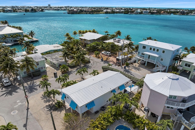 699 116th St, Ocean, Marathon, FL 33050 - birds eye view of property featuring a water view