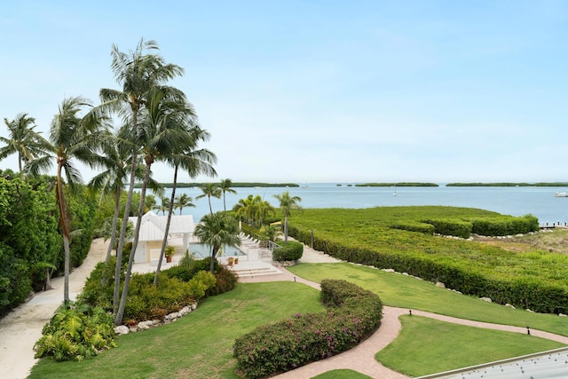 81250 Overseas Hwy Unit 1, Islamorada, FL 33036 - view of community featuring a water view and a yard