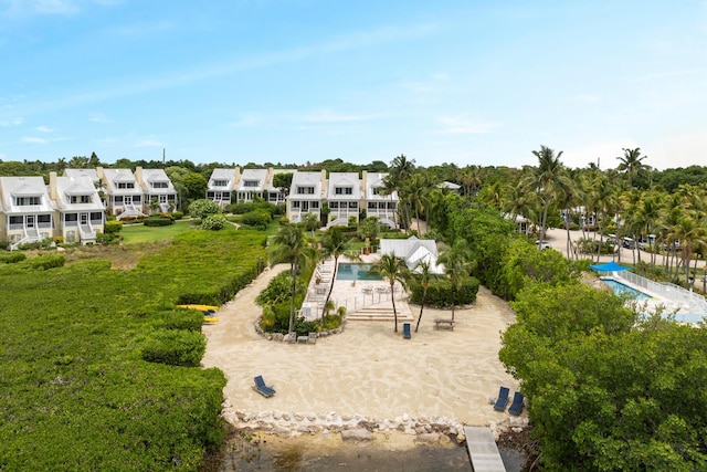 81250 Overseas Hwy Unit 1, Islamorada, FL 33036 - aerial perspective of suburban area featuring a pool