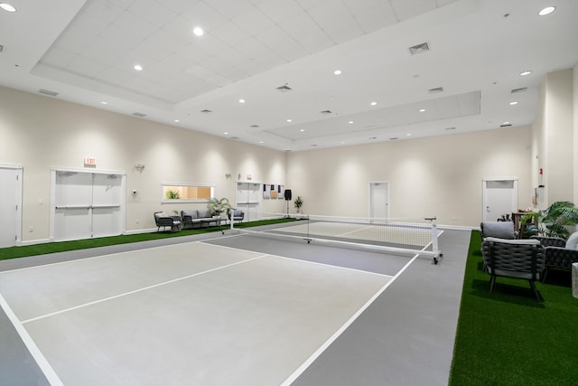 97501 Overseas Hwy Unit 131, Key Largo, FL 33037 - view of tennis court with outdoor lounge area