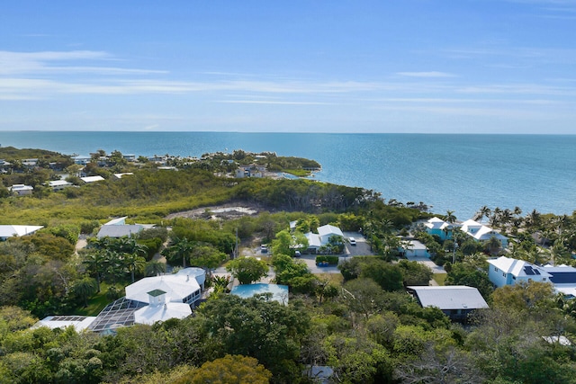 bird's eye view with a water view and a residential view