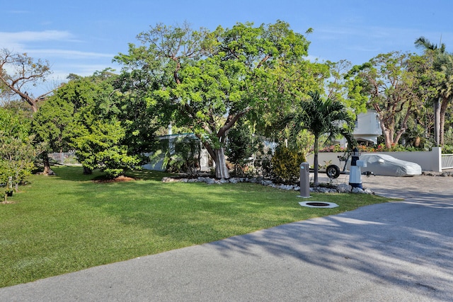 view of front of house featuring a front yard