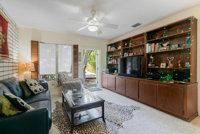 230 Apache St, Tavernier, FL 33070 - living area with a ceiling fan