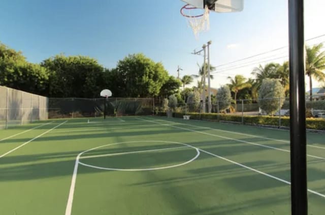 view of basketball court