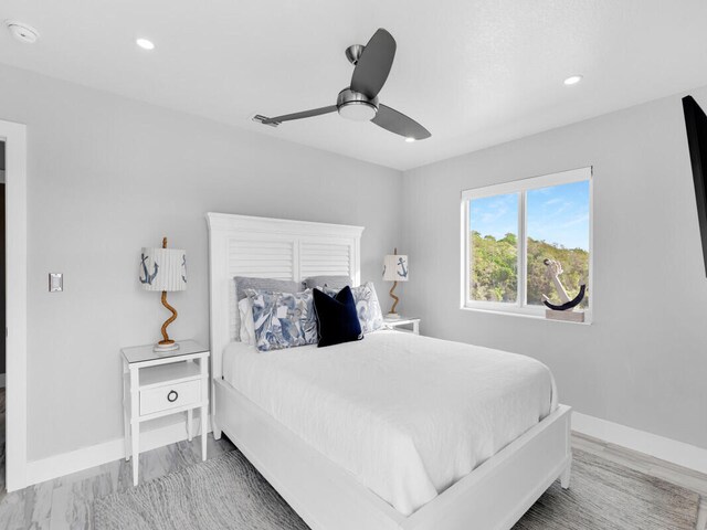 bedroom with ceiling fan