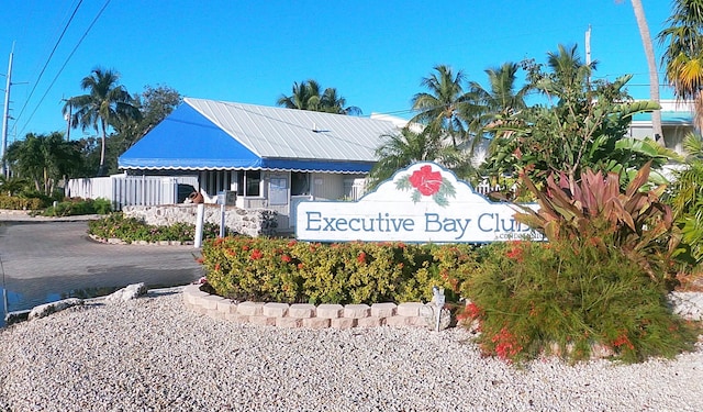 view of community sign