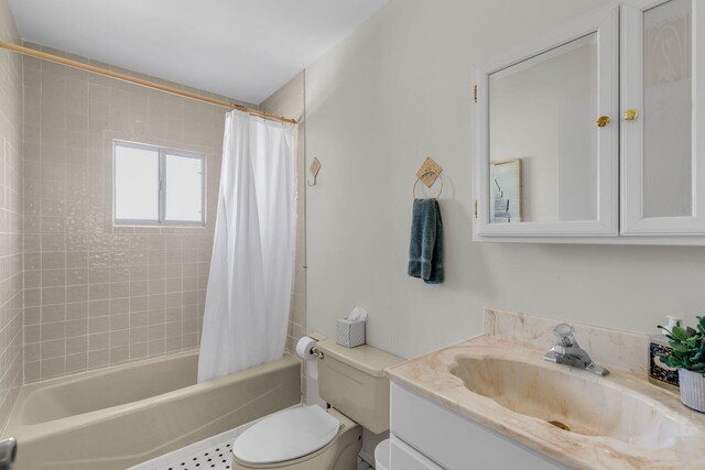 1519 Johnson St, Key West, FL 33040 - full bathroom featuring vanity, toilet, and shower / bath combo with shower curtain