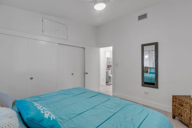 1519 Johnson St, Key West, FL 33040 - bedroom featuring ceiling fan and a closet