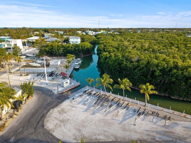 bird's eye view of a nearby body of water