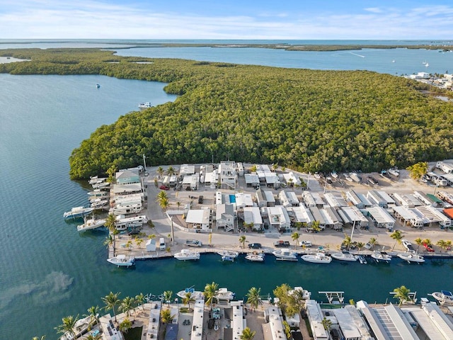 aerial overview of property's location featuring a nearby body of water