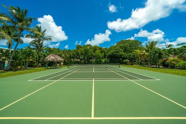 view of sport court featuring community basketball court and a gazebo