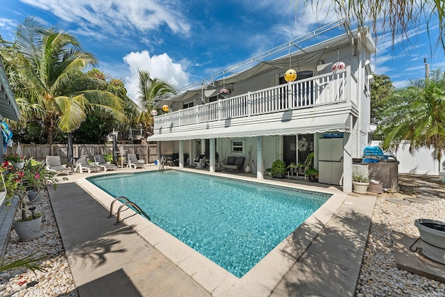 view of pool with a patio