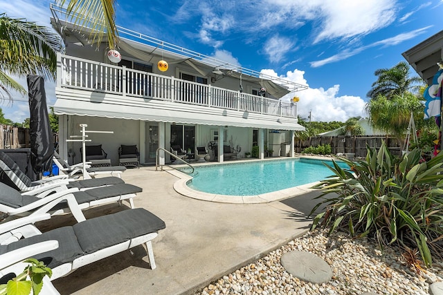 view of pool with a patio