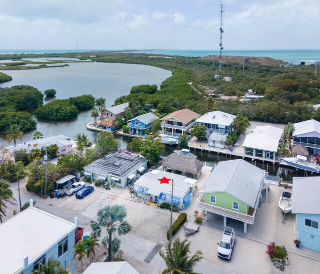 122 Snapper Creek Dr, Layton, FL 33001 - bird's eye view with a water view and a residential view