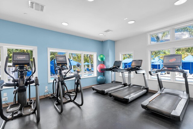 view of exercise room