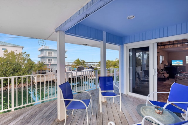 view of wooden deck