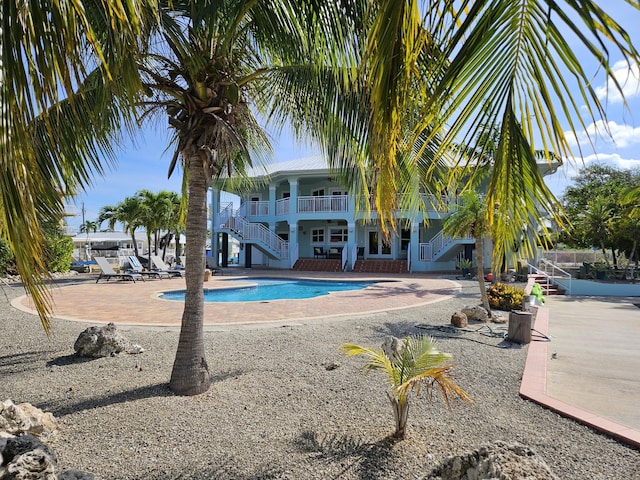 view of pool with a patio area