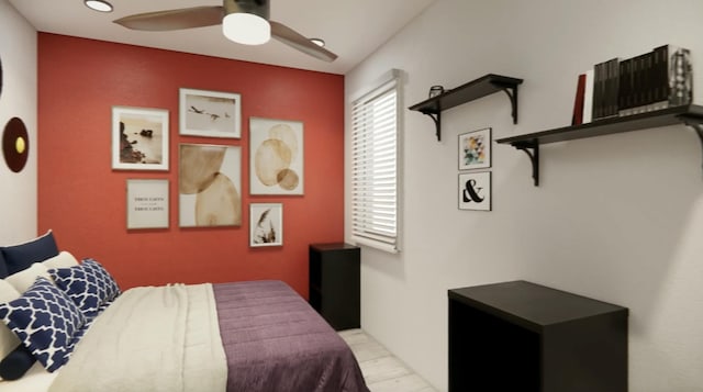 bedroom with ceiling fan