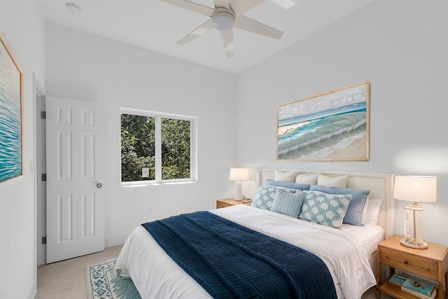14 Tarpon Ave, Key Largo, FL 33037 - bedroom featuring light wood-style floors and ceiling fan