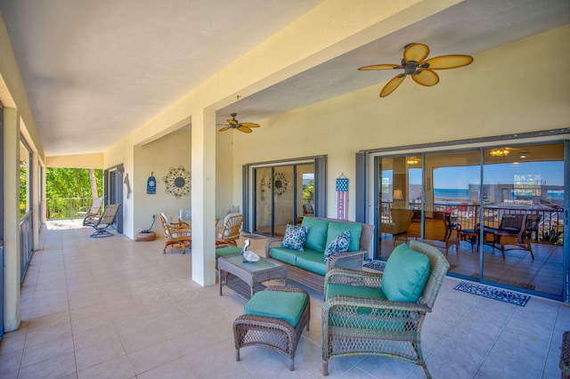 564 Sombrero Beach Rd, Marathon, FL 33050 - view of patio with a ceiling fan and an outdoor hangout area