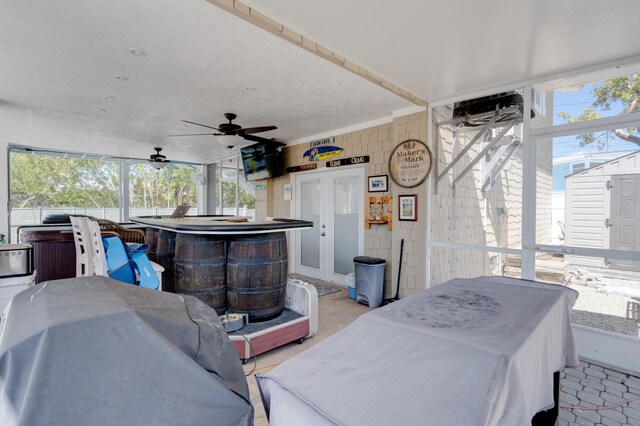 view of sunroom