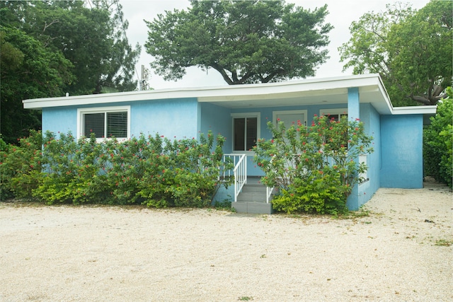 view of front of property with a porch