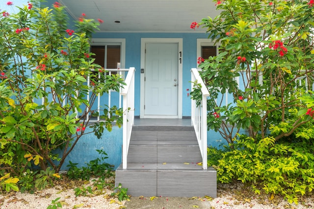 view of doorway to property