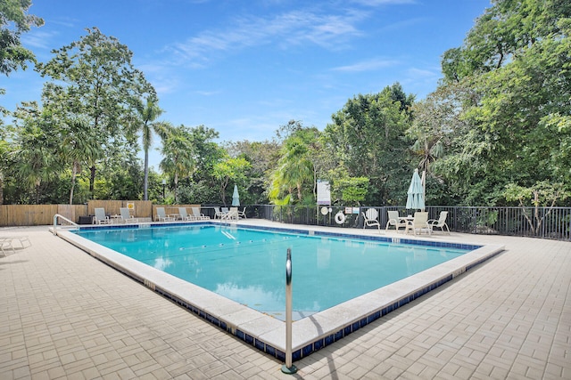 view of pool with a patio