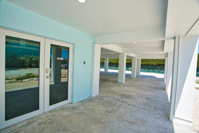 view of patio / terrace featuring french doors