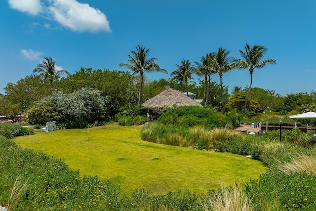 view of yard with a gazebo