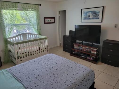 view of tiled bedroom