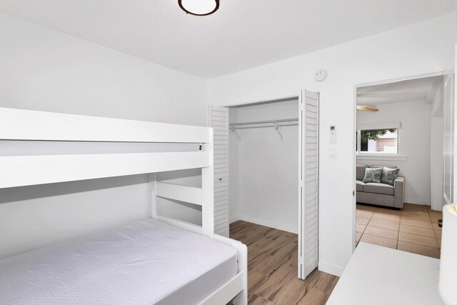 11554 5th Ave, Ocean, Marathon, FL 33050 - bedroom with a closet and wood finished floors